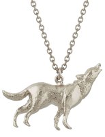 Alex Monroe - HOWLING WOLF, Sterling Silver Necklace FABN3-S