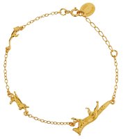 Alex Monroe - FOX RABBIT AND MOUSE, Yellow Gold Plated BRACELET TCB1-GP