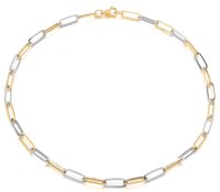 Guest and Philips - Yellow Gold - White Gold - 9ct Oblong Necklet, Size 45cm GC1865