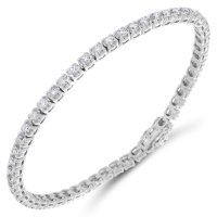 Guest and Philips - Lab Grown Diamond Set, White Gold - 9ct 53st FG VS Line Bracelet 09BRDI89401