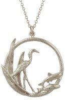 Alex Monroe - The Heron & Fish, Sterling Silver Loop Necklace FABN7-S