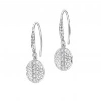 Dower and Hall - White Sapphire Set, Sterling Silver - Drop Earrings - LLE41-S-WS