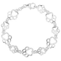 Guest and Philips - Fancy Paw, Sterling Silver - Bracelet, Size 7.5" SJ151-7