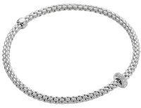Fope - PRIMA, Diamond Set, White Gold - D 0.18ct 18ct Bracelet, Size M 7450BX_BB_B_XBX_00M