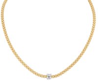 Fope - PRIMA, Diamond Set, Yellow Gold - D 0.12ct 18ct Rope Necklace, Size 50cm 74308CX_BB_G_BBB_050