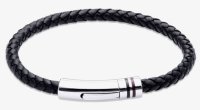 Unique - Emerald Set, Leather - Stainless Steel - Bracelet, Size 23cm B516BL-23CM