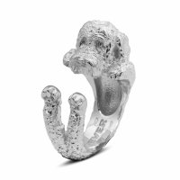 Dog Fever - Sterling Silver - Labradoodle Ring, Size M - DFANE00058-M
