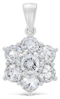 Guest and Philips - Lab Grown Diamond Set, Platinum - LG 2ct 7st Flower Cluster Pendant PLCIDI89449