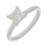 Guest and Philips - Lab Grown Diamond Set, Platinum - LG 1ct 1st 4 Claw Ring, Size N PLRIDI96294 CERT243