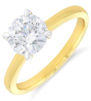 Guest and Philips - Lab Grown Diamond Set, Yellow Gold - White Gold - 9ct LG 1.5ct 1st Solitaire Ring, Size N 09RIDI89467 CERT251