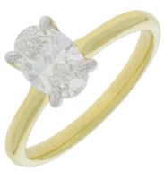 Guest and Philips - 9ct, Lab Grown Diamond Set, Yellow Gold - White Gold - 1.08CT D VS1 RING, Size N 09RIDI96350