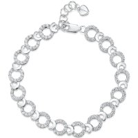Jools - Cubic Zirconia Set, Sterling Silver - Bracelet KPB313