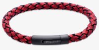 Unique - Leather - Stainless Steel - Bracelet, Size 19cm B512ARE-19CM