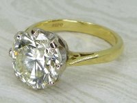 Antique Guest and Philips - Diamond Set, Yellow Gold - White Gold - Single Stone Ring R5968