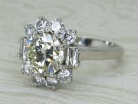 Antique Guest and Philips - Diamond Set, Platinum - Cluster Ring R5971