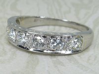 Antique Guest and Philips - Diamond Set, Platinum - Half Eternity Ring R5982