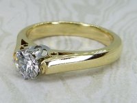 Antique Guest and Philips - Diamond Set, Yellow Gold - White Gold - Single Stone Ring R5986