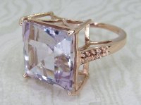 Antique Guest and Philips - Amethyst Set, Rose Gold - Single Stone Ring R5994