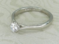 Antique Guest and Philips - Diamond Set, Platinum - Single Stone Ring R5995