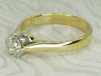 Antique Guest and Philips - Diamond Set, Yellow Gold - White Gold - Single Stone Ring R5997