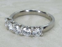 Antique Guest and Philips - Diamond Set, Platinum - Five Stone Ring R6017