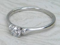 Antique Guest and Philips - Diamond Set, Platinum - Single Stone Ring R6029
