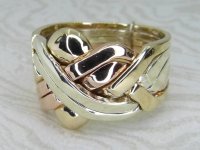 Antique Guest and Philips - Yellow Gold Puzzle Ring R6032