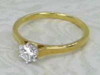 Antique Guest and Philips - Diamond Set, Yellow Gold - White Gold - Single Stone Ring R6042