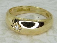 Antique Guest and Philips - Diamond Set, Yellow Gold - Single Stone Ring R6047