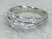 Antique Guest and Philips - Diamond Set, Platinum - Nine Stone Cluster Ring R6049