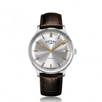 Rotary - RW 1895, Leather - Stainless Steel - Quartz Watch, Size 36mm GS05400-06
