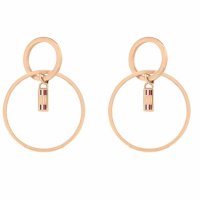 Tommy Hilfiger - Rose Gold Plated Circle Earrings - 2780322