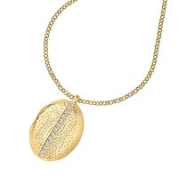 Dower and Hall - Lumiere , Sapphire Set, Yellow Gold Plated - Oval Locket, Size 26mm - LLK55-V-WS-18