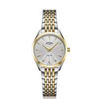 Rotary - Ultra Slim , Stainless Steel - Yellow Gold Plated - Quartz Watch, Size 27mm LB08011-02