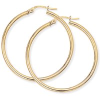 Guest and Philips - Yellow Gold 9ct Plain Hoop Earrings E553