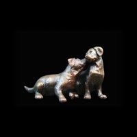 Richard Cooper - Lab Puppy Pair, Bronze Ornament - 844-80