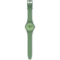 Swatch - WE IN THE KHAKI NOW, Plastic/Silicone - Watch, Size 41mm SO29M700