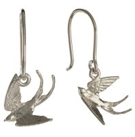 Alex Monroe - Swooping Swallow, Sterling Silver Hook Earrings BSE2-S
