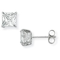 Guest and Philips - Cubic Zirconia Set, White Gold - STUD EARRINGS SE211