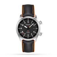Bremont - MB11/Orange, Stainless Steel - Leather - Watch, Size 43mm