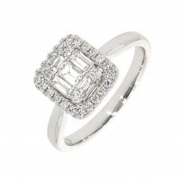 Guest and Philips - Diamond Set, White Gold - Cluster Ring F84