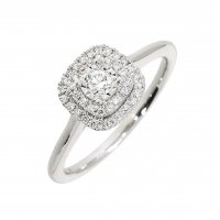 Guest and Philips - Diamond Set, White Gold - Cluster Ring F1148