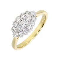 Guest and Philips - Diamond Set, White Gold - 18ct Cluster Ring F938