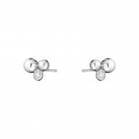 Georg Jensen - Grape, Diamond Set, Sterling Silver - 0.07 ct Earrings 20000712