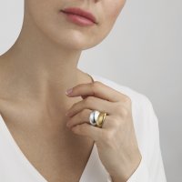 Georg Jensen - Curve, Yellow Gold - Sterling Silver - Ring, Size R 200000290059