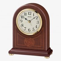Seiko - Mantle Clock with Alarm, Wood  QXE057B