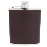 Guest and Philips - Hip Flask, Stainless Steel - Leather - Size 6oz MW1101MT-BURGUNDY