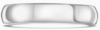 B and N - White Gold - 9ct Wedding Band, Size 4mm AN-4-O
