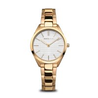Bering - Ultra Slim, Yellow Gold Plated - Stainless Steel - Quartz Watch, Size 31mm 17231-734