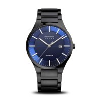 Bering - Titanium - Black Solar Watch, Size 39mm 15239-727